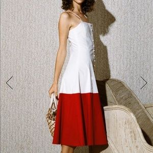 Staud Dusk Two-Tone Dress